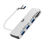Dock ขยายฮับมัลติฟังก์ชัน Rocketek สำหรับ iMac USB3.0 x 3 + SD / TF, USB3.0 x 3 + SD / TF