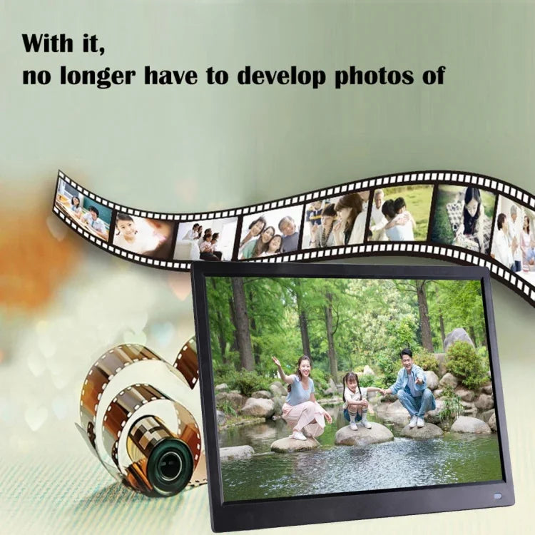กรอบรูปดิจิทัลจอ LED FHD 15.6 นิ้ว พร้อมขาตั้งและรีโมทคอนโทรล, โปรแกรม MSTAR V53, รองรับ USB / การ์ด SD