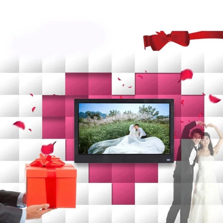 กรอบรูปดิจิทัลจอ LED FHD 15.6 นิ้ว พร้อมขาตั้งและรีโมทคอนโทรล, โปรแกรม MSTAR V53, รองรับ USB / การ์ด SD