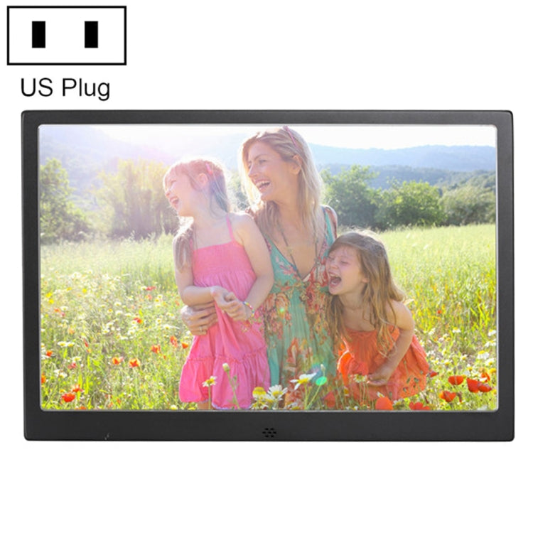 กรอบรูปดิจิทัลหน้าจอความละเอียดสูง 12.1 นิ้ว 1280x800 รุ่น HSD1202 พร้อมขาตั้งและรีโมทคอนโทรล, รองรับการ์ด SD / MMC / MS / พอร์ต USB, ปลั๊ก EU (สีเงิน), รุ่น HSD1202 ขนาด 12.1 นิ้ว