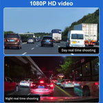 X12 เครื่องบันทึกวิดีโอรถยนต์ WiFi 2K Ultra HD มุมกว้างแบบพาโนรามา บันทึกสามช่อง รองรับแอปมือถือ, X12