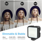 PULUZ ชุดไม้กันสั่น DV แบบถือมือรูปตัว U/C พร้อมไฟเติม LED และหัวขาตั้งแบบ Cold Shoe สำหรับกล้อง SLR และกล้อง DV ที่บ้าน, ขาตั้งรูปตัว C + ไฟเติม