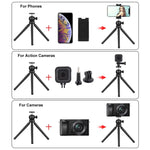 PULUZ Mini Octopus Flexible Tripod Holder with Ball Head & Phone Clamp + Tripod Mount Adapter & Long Screw for SLR Cameras, DJI, Insta360, GoPro and Other Action Cameras, Cellphone, Size: 25cmx4.5cm, 25cm Tripod + Phone Clamp