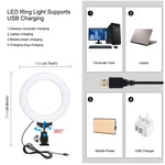 PULUZ ชุดอุปกรณ์วิดีโอสำหรับสมาร์ทโฟน 4 in 1 พร้อมไฟ LED เซลฟี่แบบวงแหวน RGBW ขนาด 4.7 นิ้ว 12 ซม. สำหรับถ่ายทอดสดและวล็อกกิ้ง พร้อมไมโครโฟน, ขาตั้งกล้องแบบพกพา และหัวขาตั้งกล้องแบบ Cold Shoe, 4-in-1, ไฟ LED วงแหวน RGBW 4-in-1