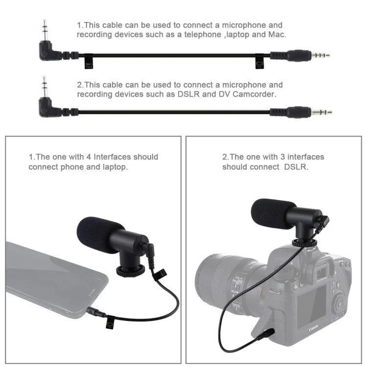 PULUZ ชุดอุปกรณ์วิดีโอสำหรับสมาร์ทโฟน 4 in 1 พร้อมไฟ LED เติมแสงเซลฟี่สำหรับถ่ายทอดสดและวล็อกกิ้ง พร้อมไมโครโฟน, ขาตั้งกล้อง และหัวขาตั้งกล้องแบบ Cold Shoe สำหรับ iPhone, Galaxy, Huawei, Xiaomi, HTC, LG, Google และสมาร์ทโฟนอื่นๆ, ชุดอุปกรณ์เติมแสง 4 in 1