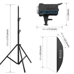 PULUZ 120W Photo Studio Strobe Flash Light Kit with Softbox Reflector & Tripod, Rectangle 120W 2700K-6500K Light Kit US Plug, Rectangle 120W 2700K-6500K Light Kit EU Plug, Rectangle 120W 2700K-6500K Light Kit UK Plug