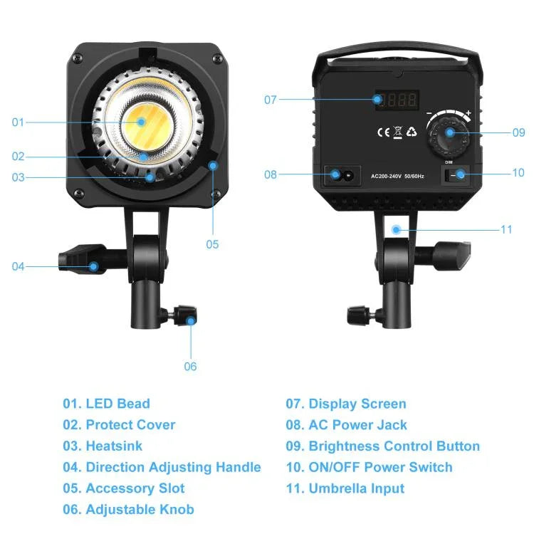 PULUZ 120W Photo Studio Strobe Flash Light Kit with Softbox Reflector & Tripod, Rectangle 120W 2700K-6500K Light Kit US Plug, Rectangle 120W 2700K-6500K Light Kit EU Plug, Rectangle 120W 2700K-6500K Light Kit UK Plug