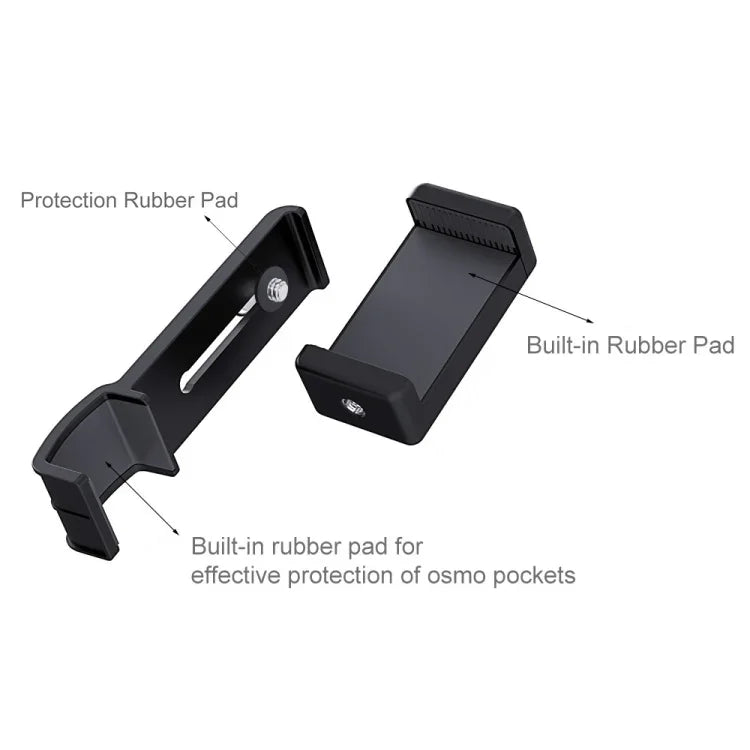 ชุดยึดโทรศัพท์มือถือ PULUZ ขนาด 1/4 นิ้ว พร้อมขาตั้งกล้องพับได้สำหรับ DJI OSMO Pocket / Pocket 2, ที่หนีบ+ขาตั้งกล้อง