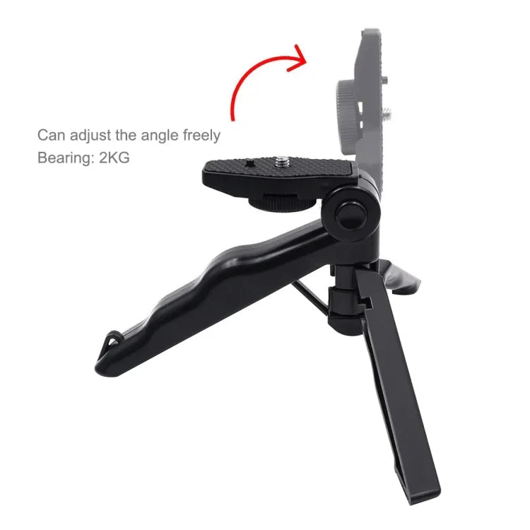 ชุดยึดโทรศัพท์มือถือ PULUZ ขนาด 1/4 นิ้ว พร้อมขาตั้งกล้องพับได้สำหรับ DJI OSMO Pocket / Pocket 2, ที่หนีบ+ขาตั้งกล้อง