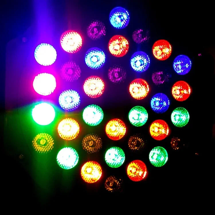 พร้อมจอแสดงผล LED โหมด Master / Slave / DMX512 / Auto Run / ควบคุมเสียง, ปลั๊ก US/EU