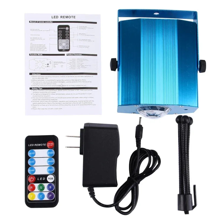 โปรเจคเตอร์น้ำแบบมินิ RGB 3W x 3 พร้อมรีโมทคอนโทรล, ปลั๊ก EU, ปลั๊ก EU
