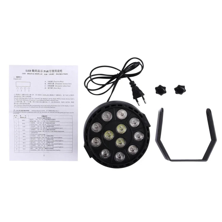 พร้อมจอแสดงผล LED โหมด Master / Slave / DMX512 / Auto Run, ปลั๊ก EU, ปลั๊ก EU
