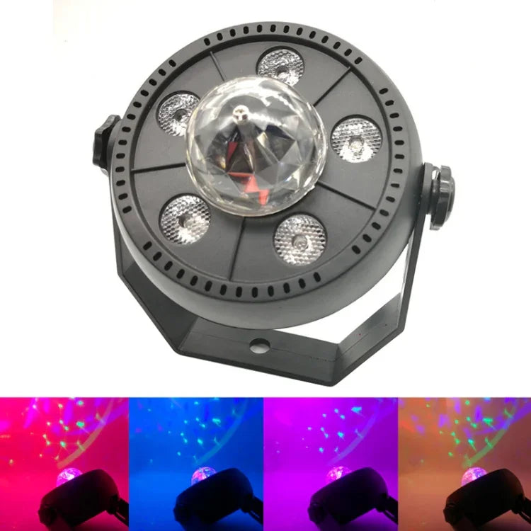 ไฟ LED PAR ลูกบอลเวทมนตร์หมุนสีสัน 11W 5 ดวง