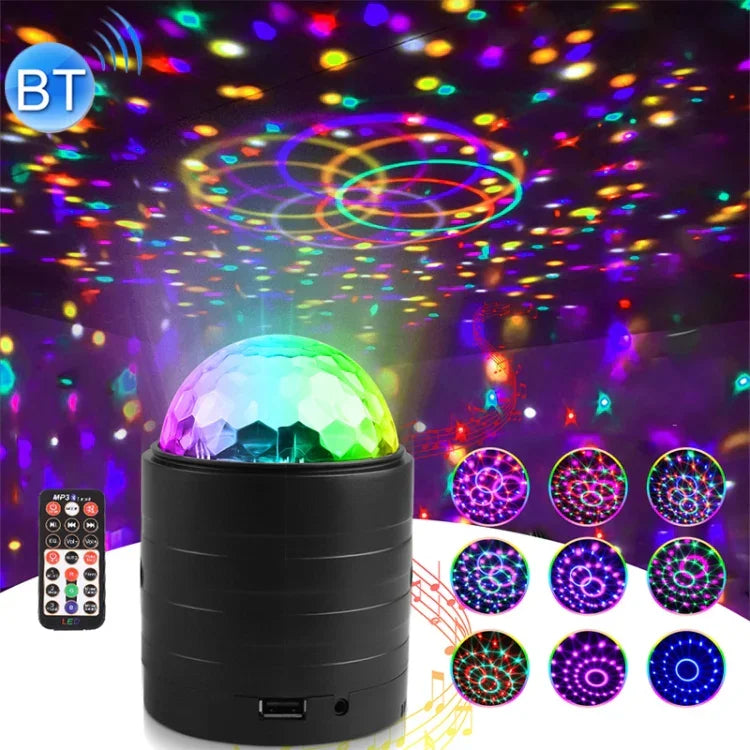 ไฟเวทีลูกบอลคริสตัล Bluetooth USB พร้อมรีโมทคอนโทรล