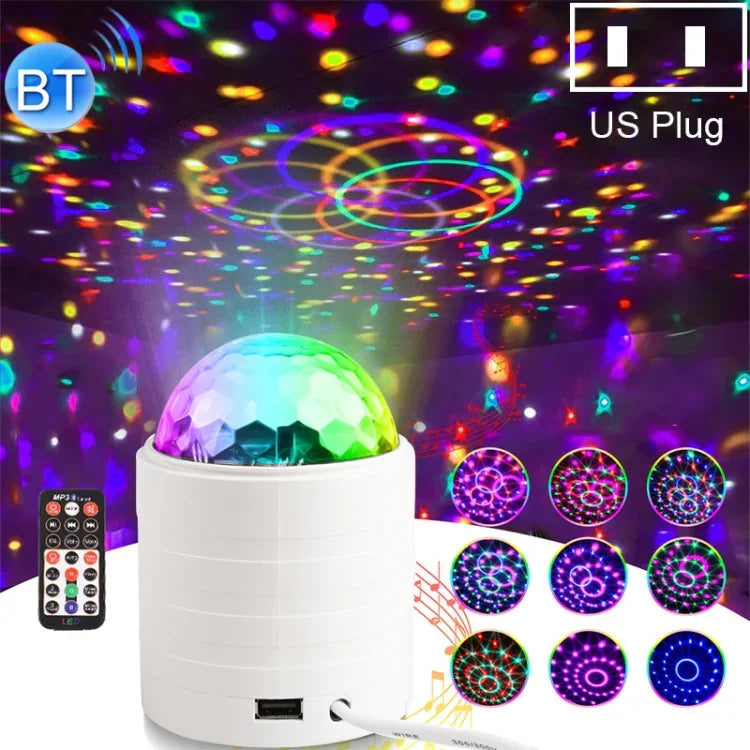 ไฟเวทีลูกบอลคริสตัล Bluetooth พร้อมรีโมทคอนโทรล, ปลั๊ก US (สีขาว), PRC0573BEU, PRC0573BUS, PRC0573WEU, PRC0573WUS