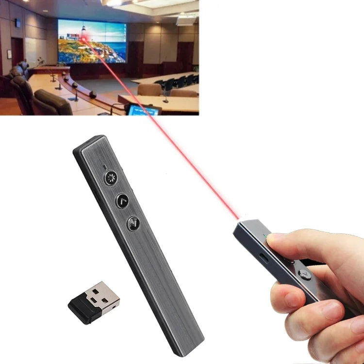 PR-20 ปากการีโมทไร้สายสำหรับนำเสนอ PowerPoint PPT พร้อมเลเซอร์พอยน์เตอร์และฟังก์ชันเมาส์อากาศ ปากกาเปลี่ยนหน้าเลเซอร์