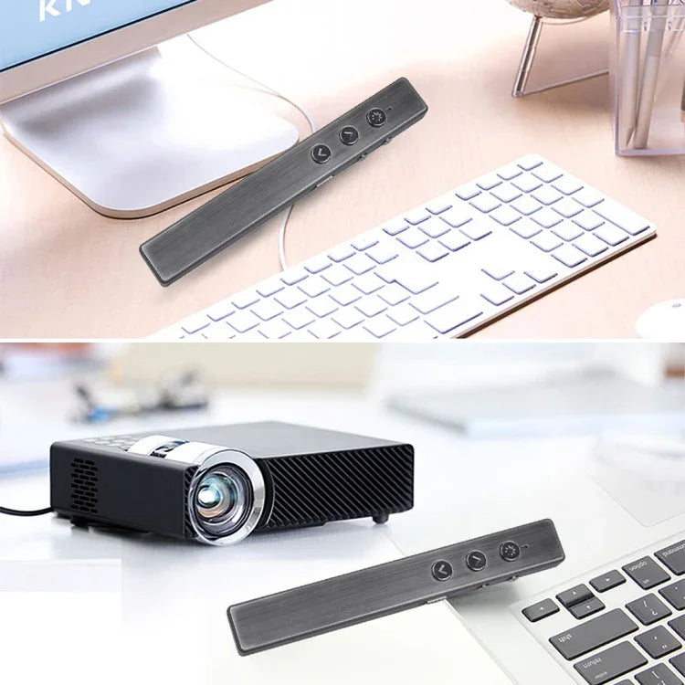 PR-20 ปากการีโมทไร้สายสำหรับนำเสนอ PowerPoint PPT พร้อมเลเซอร์พอยน์เตอร์และฟังก์ชันเมาส์อากาศ ปากกาเปลี่ยนหน้าเลเซอร์