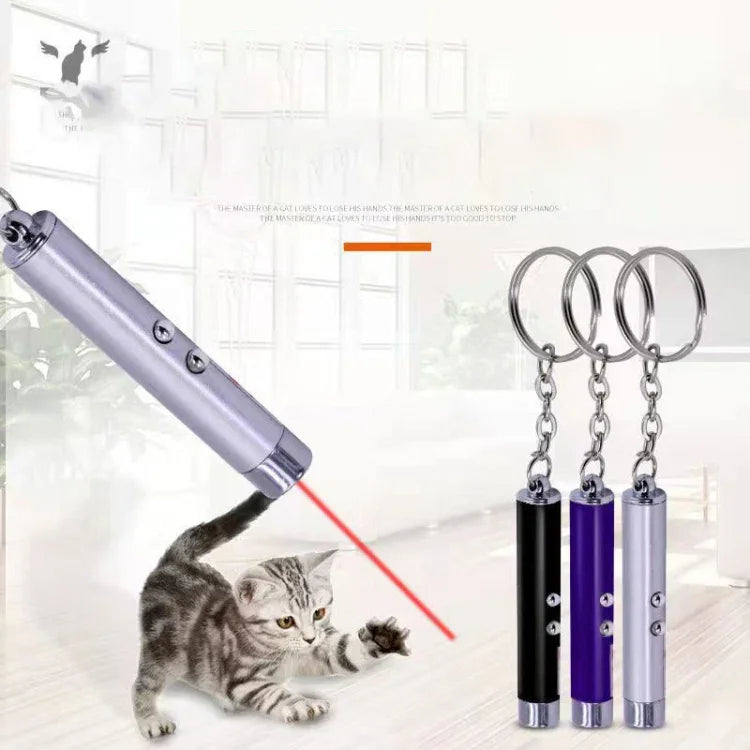 ปากกาเลเซอร์แมวสีแดง LED แบบแฟนซีและตลก