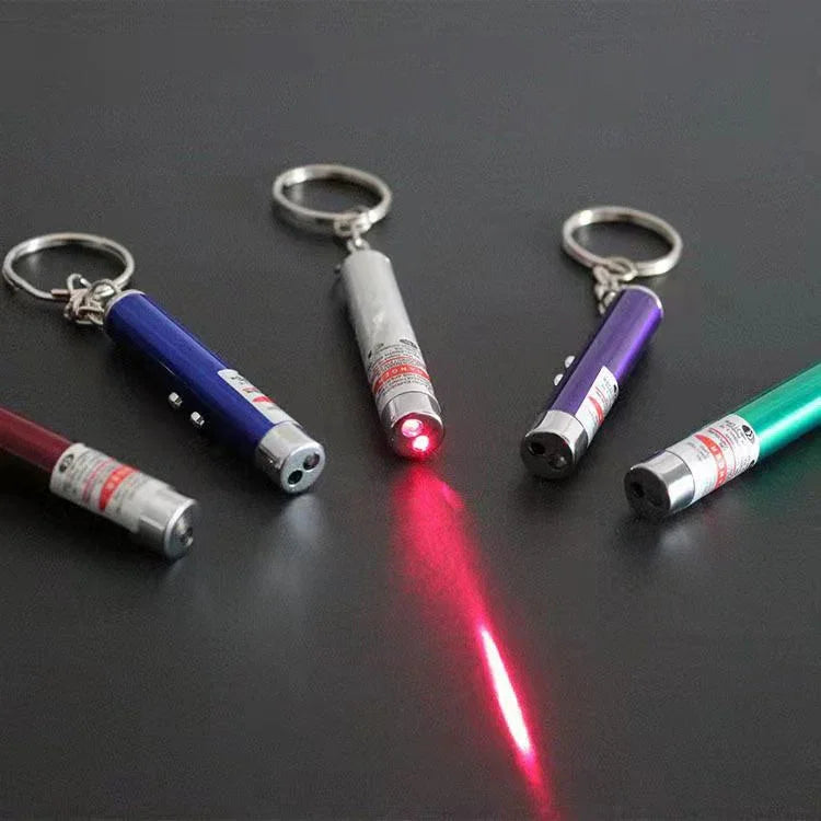 ปากกาเลเซอร์แมวสีแดง LED แบบแฟนซีและตลก