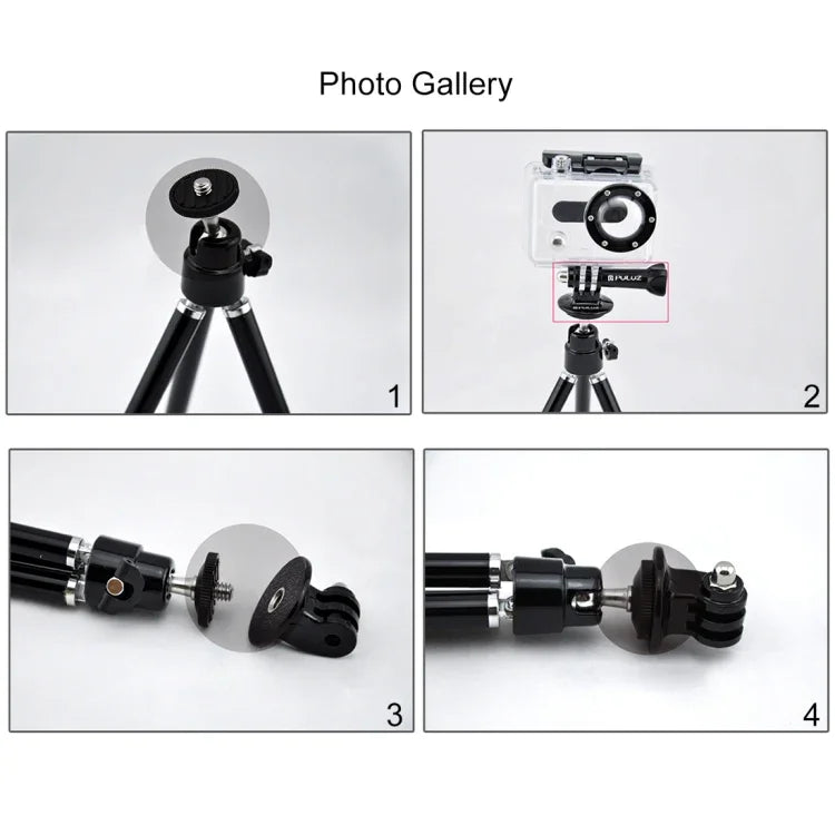 อะแดปเตอร์ขาตั้งกล้อง PULUZ สำหรับกล้องแอคชั่น PULUZ Jaws Flex Clamp Mount สำหรับ GoPro, Insta360, DJI และกล้องแอคชั่นอื่นๆ, ขาตั้งกล้อง (วัสดุ PVC)