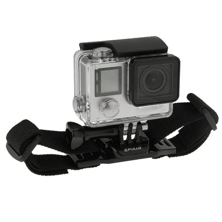 ขาตั้งสายรัดหมวกกันน็อคปรับได้ PULUZ สำหรับ GoPro, Insta360, DJI และกล้องแอคชั่นอื่นๆ, PULUZ