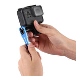 เครื่องมือประแจขันฝาสกรูอะลูมิเนียม CNC PULUZ สำหรับ GoPro Hero11 Black / HERO10 Black / HERO9 Black / HERO8 Black / HERO7 /6 /5 /5 Session /4 Session /4 /3+ /3 /2 /1, Xiaoyi และกล้องแอคชั่นอื่นๆ, ประแจ (วัสดุอะลูมิเนียม) สีน้ำเงิน