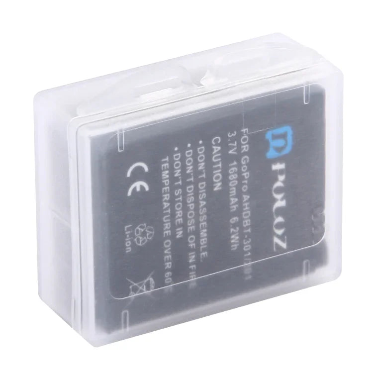 กล่องเก็บแบตเตอรี่โปร่งใสแข็ง PULUZ (สำหรับแบตเตอรี่ GoPro HERO4), AHDBT-301/201, AHDBT-401