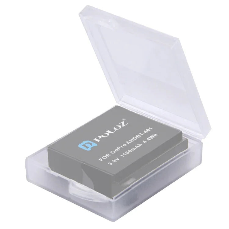 กล่องเก็บแบตเตอรี่โปร่งใสแข็ง PULUZ (สำหรับแบตเตอรี่ GoPro HERO4), AHDBT-301/201, AHDBT-401