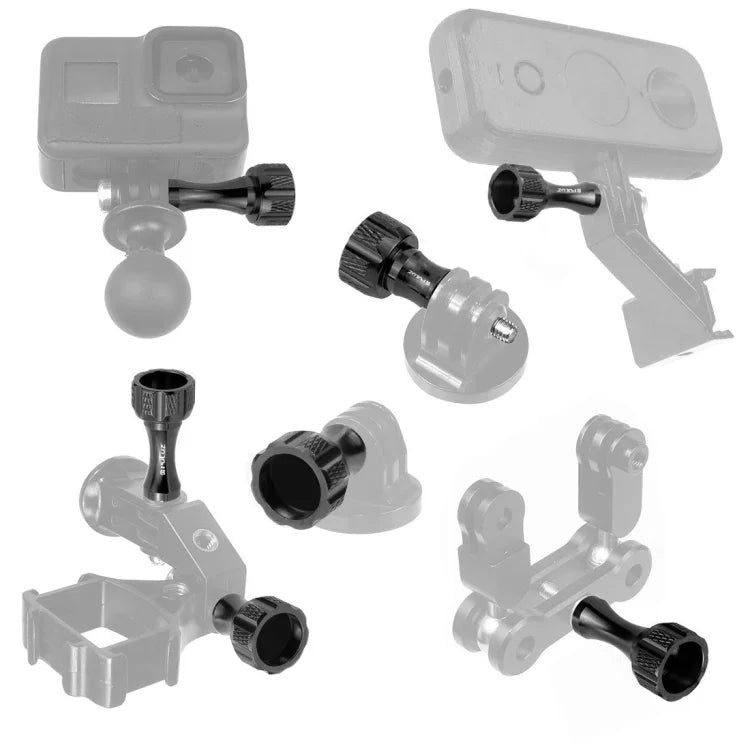 ชุดน็อตสกรูหัวหมุน CNC อลูมิเนียม PULUZ สำหรับ GoPro, Insta360, DJI และกล้องแอคชั่นอื่นๆ สกรูสีดำ 2 ตัว (อลูมิเนียม), สกรูสีทอง 2 ตัว (อลูมิเนียม), สกรูสีน้ำเงิน 2 ตัว (อลูมิเนียม), สกรูสีแดง 2 ตัว (อลูมิเนียม)
