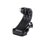 ขาติดตั้งตะขอ J แบบตั้งฉาก สีดำ PULUZ สำหรับกล้องแอคชั่น PULUZ Jaws Flex Clamp Mount สำหรับ GoPro, Insta360, DJI และกล้องแอคชั่นอื่นๆ ขาติดตั้งตะขอ J