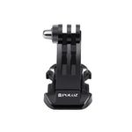 ขาติดตั้งตะขอ J แบบตั้งฉาก สีดำ PULUZ สำหรับกล้องแอคชั่น PULUZ Jaws Flex Clamp Mount สำหรับ GoPro, Insta360, DJI และกล้องแอคชั่นอื่นๆ ขาติดตั้งตะขอ J