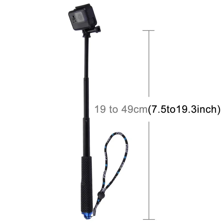 ขาตั้งกล้องแบบยืดได้ถือมือ PULUZ สำหรับ GoPro, Insta360, DJI และกล้องแอคชั่นอื่นๆ ความยาว: 19-49 ซม.