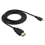สาย HDMI 19 พินเป็น Micro HDMI PULUZ สำหรับ GoPro Hero11 Black / HERO10 Black / HERO9 Black /8 Black /7 /6 /5 /4 /3+ /3, Sony, LG, Panasonic, Canon, Nikon, สมาร์ทโฟนและกล้อง ความยาว: 1.5 ม., สาย HDMI สำหรับ GoPro