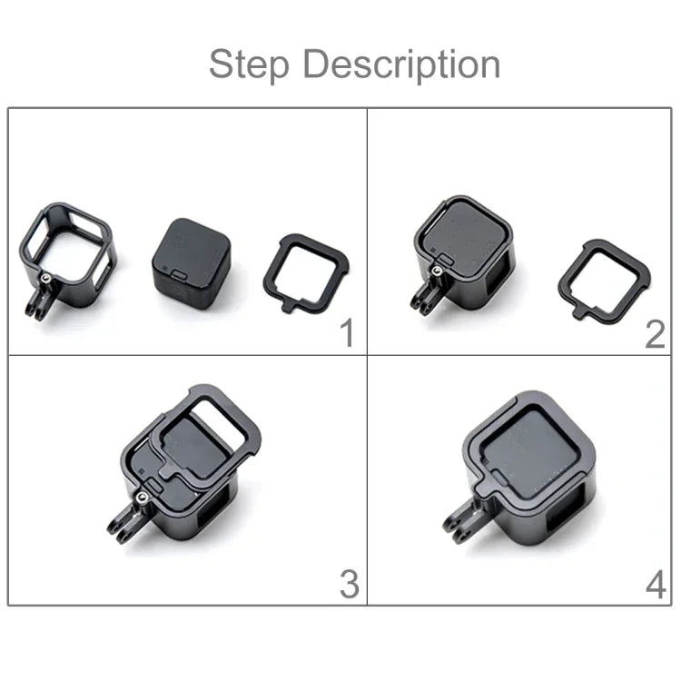 โครงป้องกันอลูมิเนียม CNC PULUZ พร้อมกรอบประกันสำหรับ GoPro HERO5 Session /HERO4 Session /HERO Session สำหรับ HERO4 Session พร้อมกรอบ, สำหรับ HERO5 Session พร้อมกรอบ, สำหรับ HERO5 Session