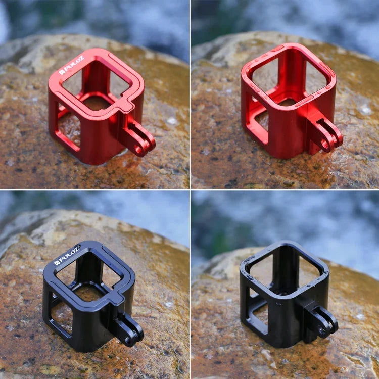 โครงป้องกันอลูมิเนียม CNC PULUZ พร้อมกรอบประกันสำหรับ GoPro HERO5 Session /HERO4 Session /HERO Session สำหรับ HERO4 Session พร้อมกรอบ, สำหรับ HERO5 Session พร้อมกรอบ, สำหรับ HERO5 Session