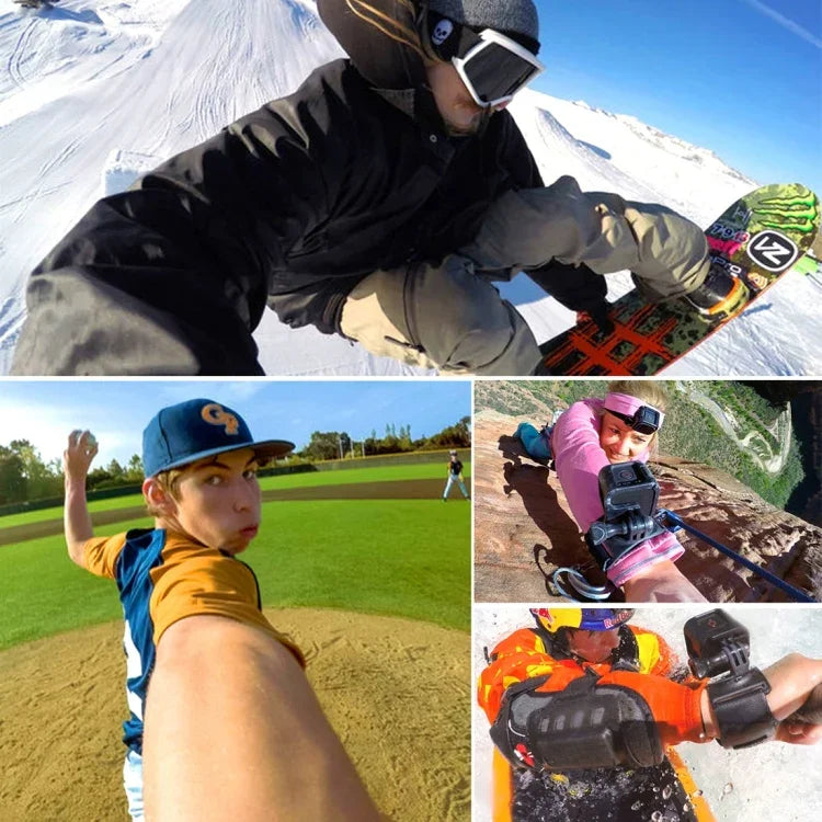 สายรัดมือแบบถุงมือหมุนได้ 360 องศา PULUZ สำหรับ GoPro, Insta360, DJI และกล้องแอคชั่นอื่นๆ, สายรัดฝ่ามือแบบถุงมือ
