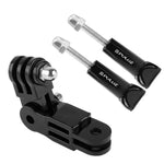 แขนหมุนปรับได้ 3 ทิศทางพร้อมสกรูยาว 2 ตัวสำหรับขากล้อง PULUZ Jaws Flex Clamp Mount สำหรับ GoPro, Insta360, DJI และกล้องแอคชั่นอื่นๆ