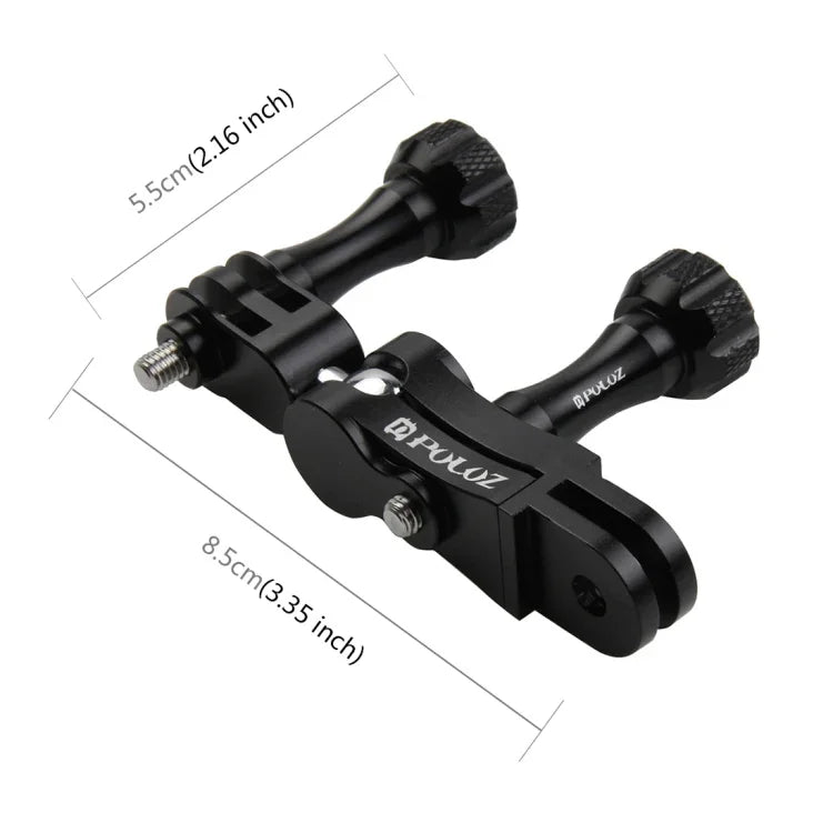 ขาตั้งบอลจอยต์อะลูมิเนียม CNC PULUZ พร้อมสกรูยาว 2 ตัว สำหรับ GoPro, Insta360, DJI และกล้องแอคชั่นอื่นๆ, สต็อก CN