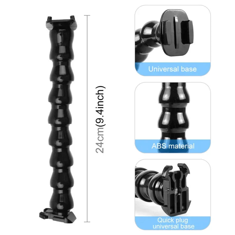 ขาจับแบบยืดหยุ่น Jaws Mount สำหรับกล้องกีฬาแอคชั่น PULUZ สำหรับ GoPro, Insta360, DJI และกล้องแอคชั่นอื่นๆ, ขาจับ Jaws