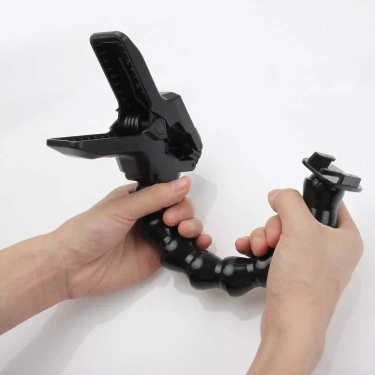 ขาจับแบบยืดหยุ่น Jaws Mount สำหรับกล้องกีฬาแอคชั่น PULUZ สำหรับ GoPro, Insta360, DJI และกล้องแอคชั่นอื่นๆ, ขาจับ Jaws