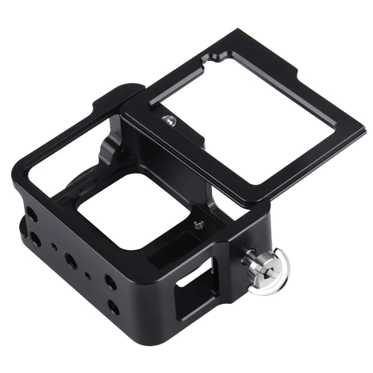 โครงป้องกันเปลือกอลูมิเนียม CNC PULUZ พร้อมกรอบประกันและเลนส์ UV 52 มม. สำหรับ GoPro HERO(2018) /7 Black /6 /5, สำหรับกรอบดึง HERO6 /5, สำหรับกรอบดึง HERO5