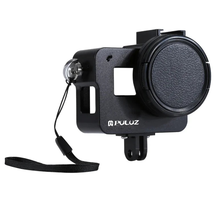 โครงป้องกันเปลือกอลูมิเนียม CNC PULUZ พร้อมกรอบประกันและเลนส์ UV 52 มม. สำหรับ GoPro HERO(2018) /7 Black /6 /5, สำหรับกรอบดึง HERO6 /5, สำหรับกรอบดึง HERO5