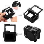 โครงป้องกันเปลือกอลูมิเนียม CNC PULUZ พร้อมกรอบประกันและเลนส์ UV 52 มม. สำหรับ GoPro HERO(2018) /7 Black /6 /5, สำหรับกรอบดึง HERO6 /5, สำหรับกรอบดึง HERO5