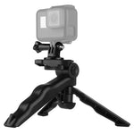 ขาตั้งพับจับถนัดมือ PULUZ พร้อมอะแดปเตอร์และสกรูสำหรับกล้องแอคชั่น GoPro, Insta360, DJI และอื่นๆ, รับน้ำหนักสูงสุด: 2 กก.