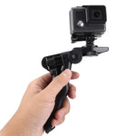 ขาตั้งพับจับถนัดมือ PULUZ พร้อมอะแดปเตอร์และสกรูสำหรับกล้องแอคชั่น GoPro, Insta360, DJI และอื่นๆ, รับน้ำหนักสูงสุด: 2 กก.