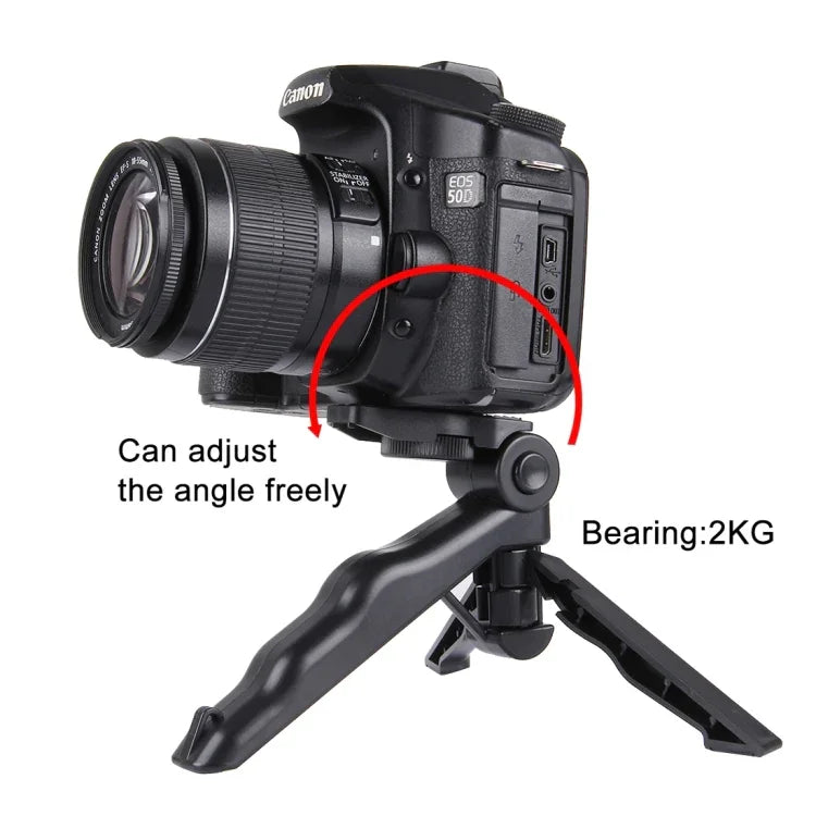 ขาตั้งพับจับถนัดมือ PULUZ พร้อมอะแดปเตอร์และสกรูสำหรับกล้องแอคชั่น GoPro, Insta360, DJI และอื่นๆ, รับน้ำหนักสูงสุด: 2 กก.