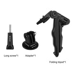 ขาตั้งพับจับถนัดมือ PULUZ พร้อมอะแดปเตอร์และสกรูสำหรับกล้องแอคชั่น GoPro, Insta360, DJI และอื่นๆ, รับน้ำหนักสูงสุด: 2 กก.