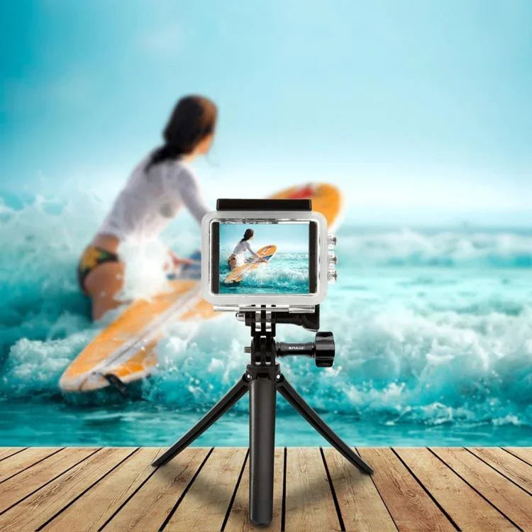ไม้เซลฟี่ขาตั้งกล้องพับได้ 3 ทาง PULUZ สำหรับ GoPro, Insta360 ONE R, DJI Osmo Action และกล้องแอคชันอื่นๆ, ความยาว: 20-58cm, ความยาว: 20-58cm