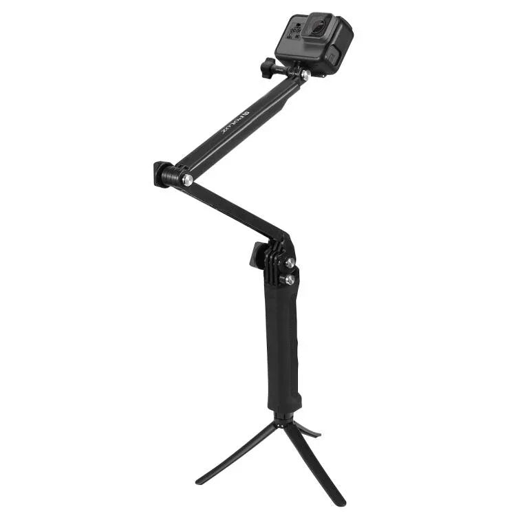 ไม้เซลฟี่ขาตั้งกล้องพับได้ 3 ทาง PULUZ สำหรับ GoPro, Insta360 ONE R, DJI Osmo Action และกล้องแอคชันอื่นๆ, ความยาว: 20-58cm, ความยาว: 20-58cm