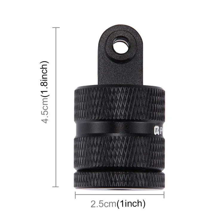 อะแดปเตอร์ CNC รูสกรูขาตั้งกล้อง 1/4 นิ้ว PULUZ สำหรับ GoPro, Insta360, DJI และกล้องแอคชันอื่นๆ, ขนาดยาว 1/4 นิ้ว